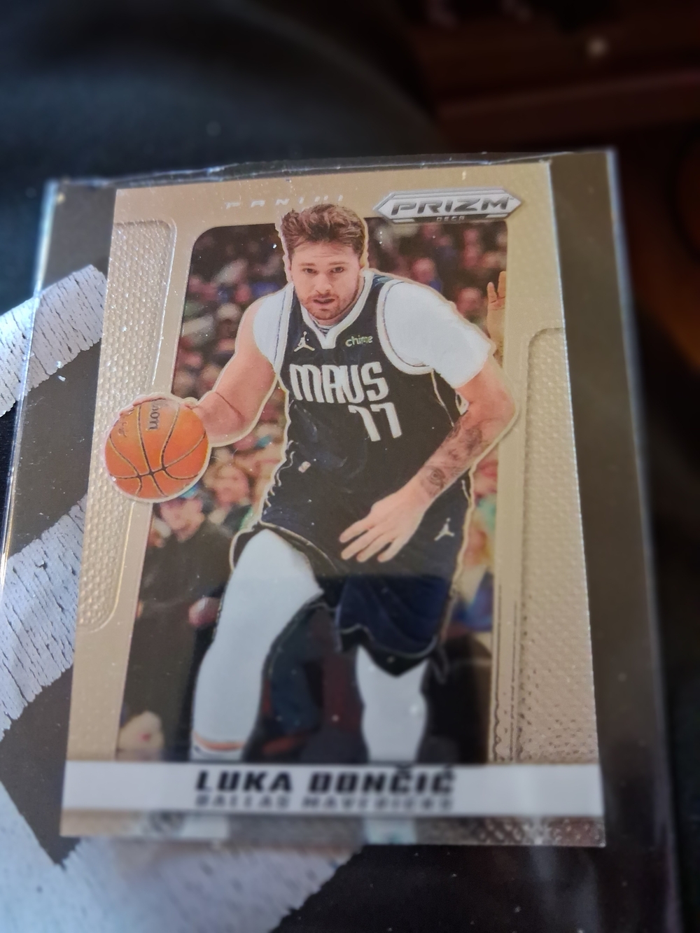 Panini Prizm Mega Basketball Card - Black, White, Gold Accents Luka Doncic 2025